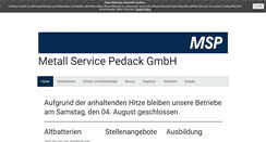 Desktop Screenshot of metall-service-pedack.de