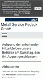 Mobile Screenshot of metall-service-pedack.de