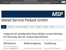 Tablet Screenshot of metall-service-pedack.de